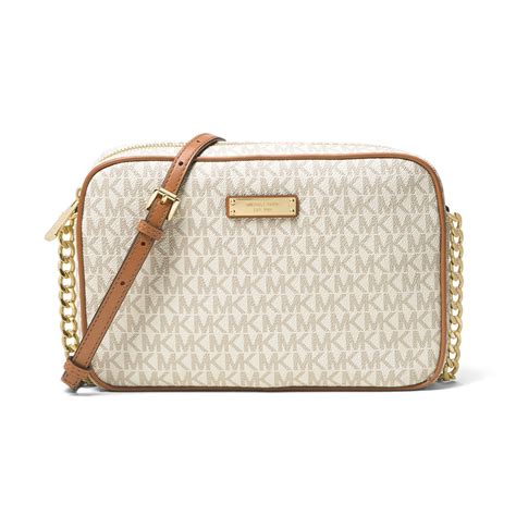 michael kors signature jet set large east west crossbody|Michael Kors jet set handbag.